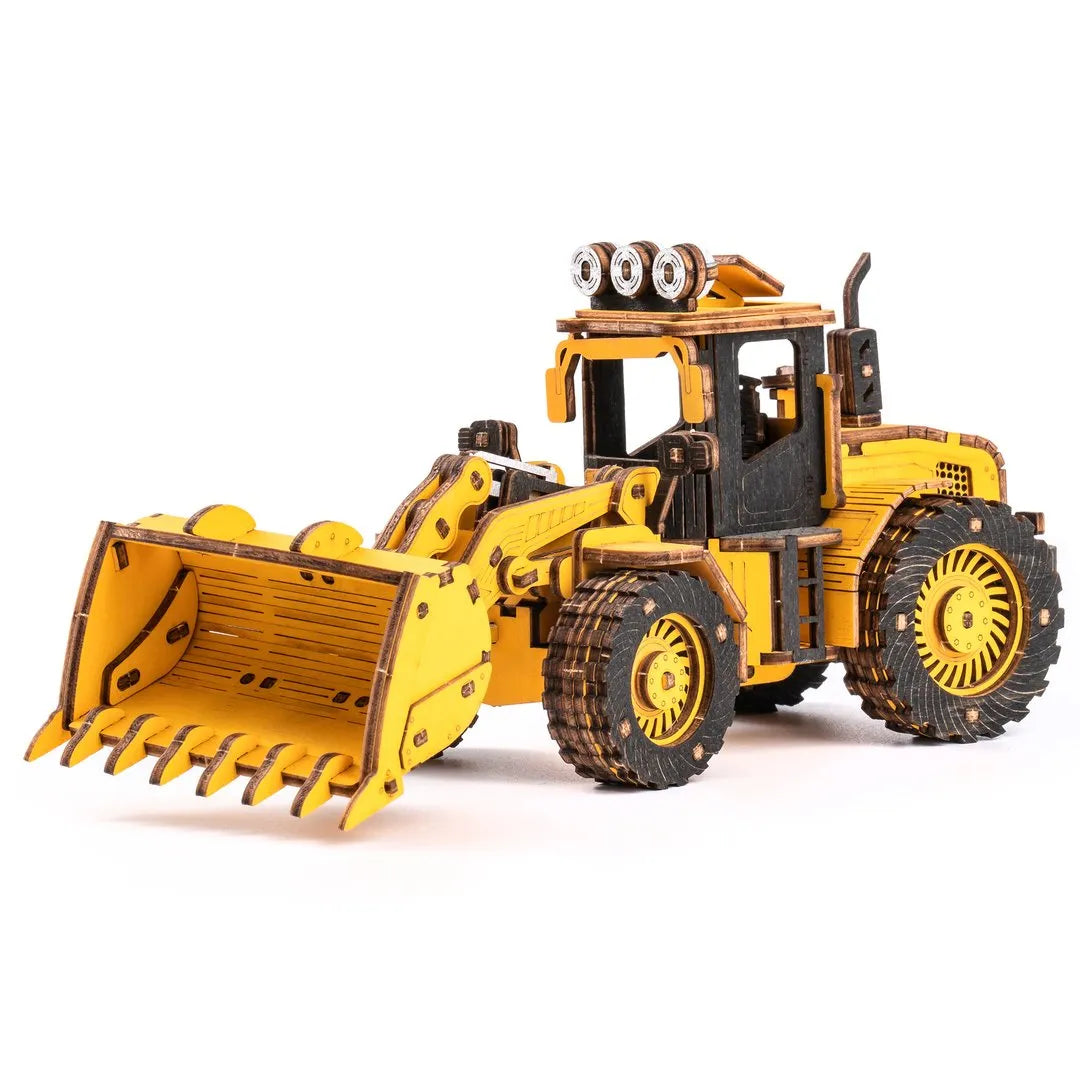ROKR Front-end Loader 3D Träpussel Bulldozer Modell