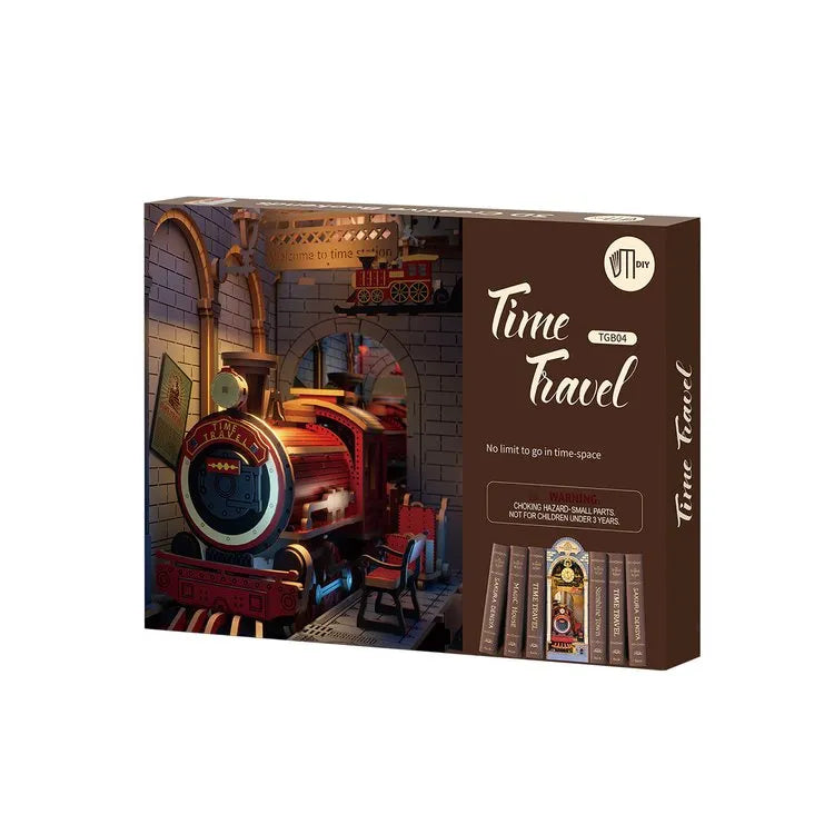 Rolife Time Travel DIY 3D Bokhylla Miniatyr med LED-ljus