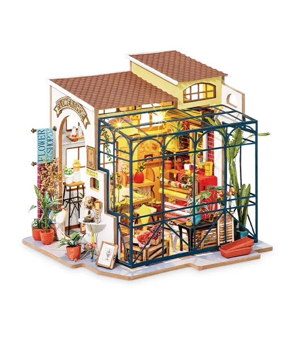 Rolife Emily's Flower Shop DIY 3D Wooden Puzzle Miniature House Kit