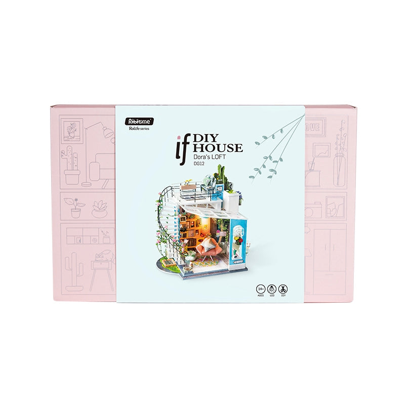 Rolife Dora’s Loft DIY Miniature Dollhouse Kit DG12