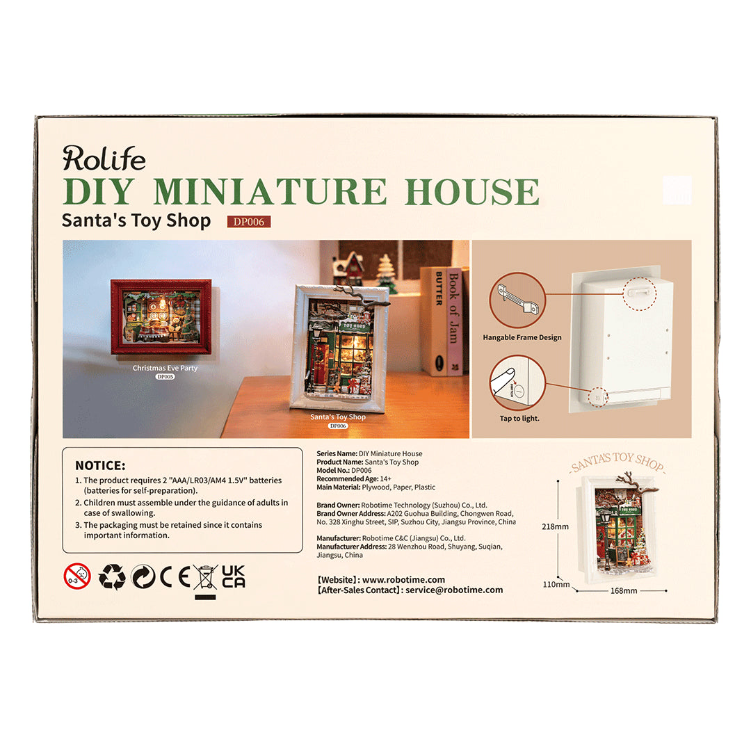 Rolife Santa’s Toy Shop DIY Picture Frame Kit DP006