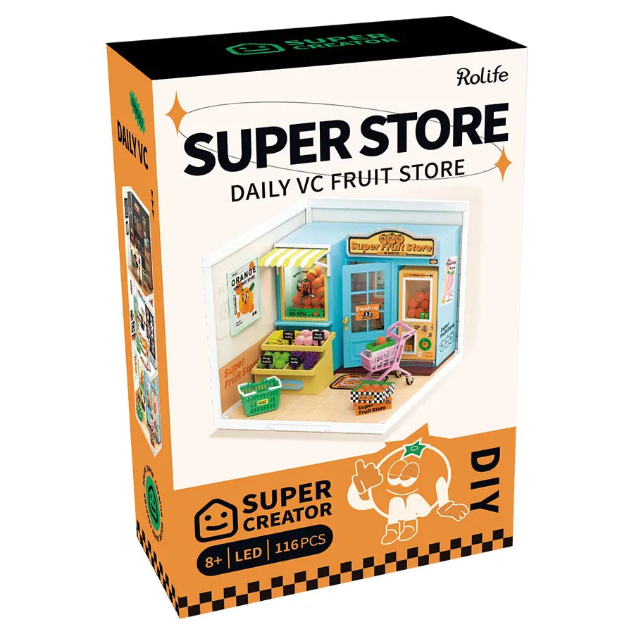 Super Fruit Store DW003 is a plasic DIY miniature house