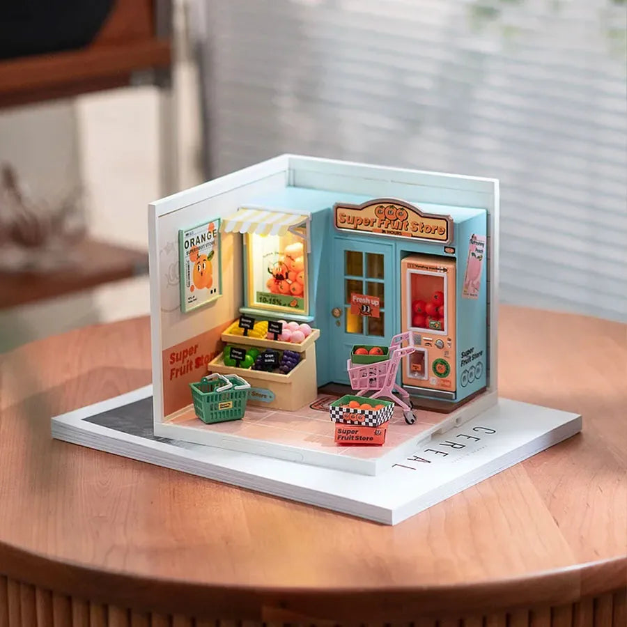 Super Fruit Store DW003 is a plasic DIY miniature house