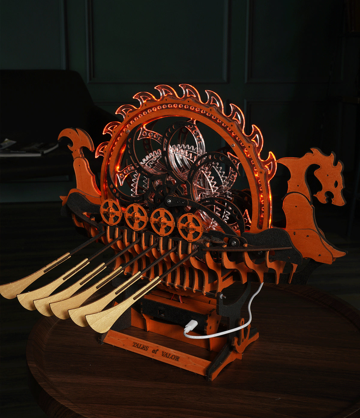 ROKR Viking Dragon Ship 3D Träpussel Detaljerad Vikingaskepp Modell