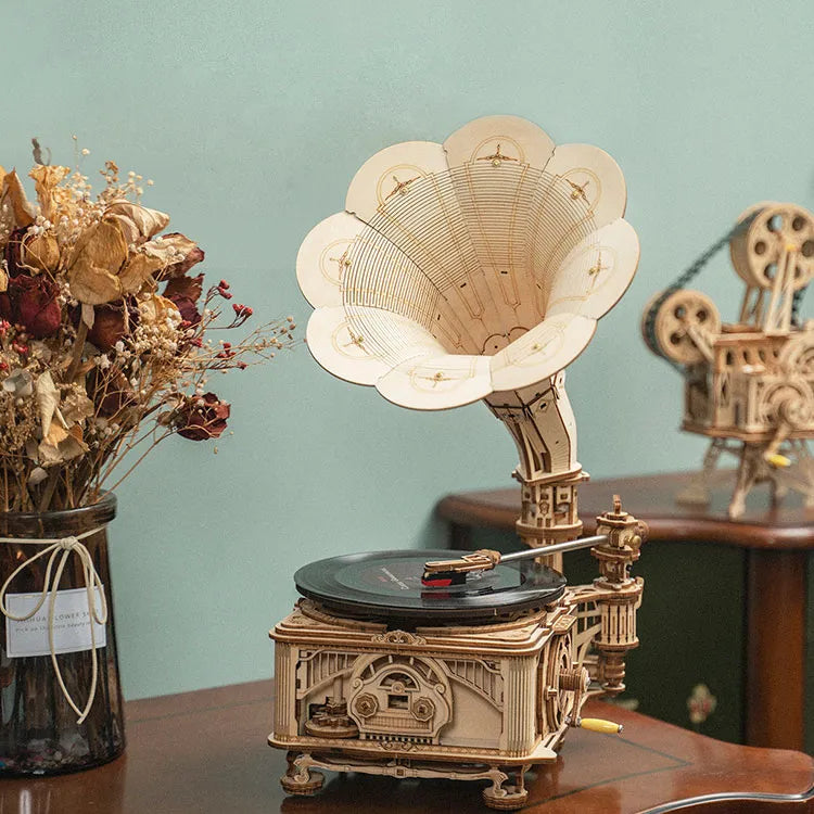 ROKR Classic Gramophone (Hand-rotating) 3D Wooden Puzzle