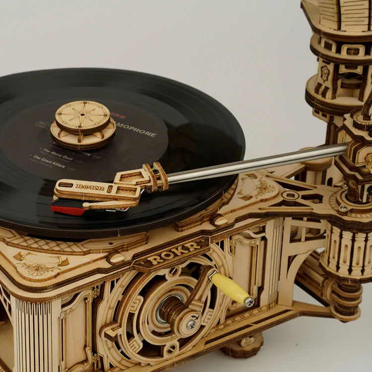 ROKR Classic Gramophone (Hand-rotating) 3D Wooden Puzzle