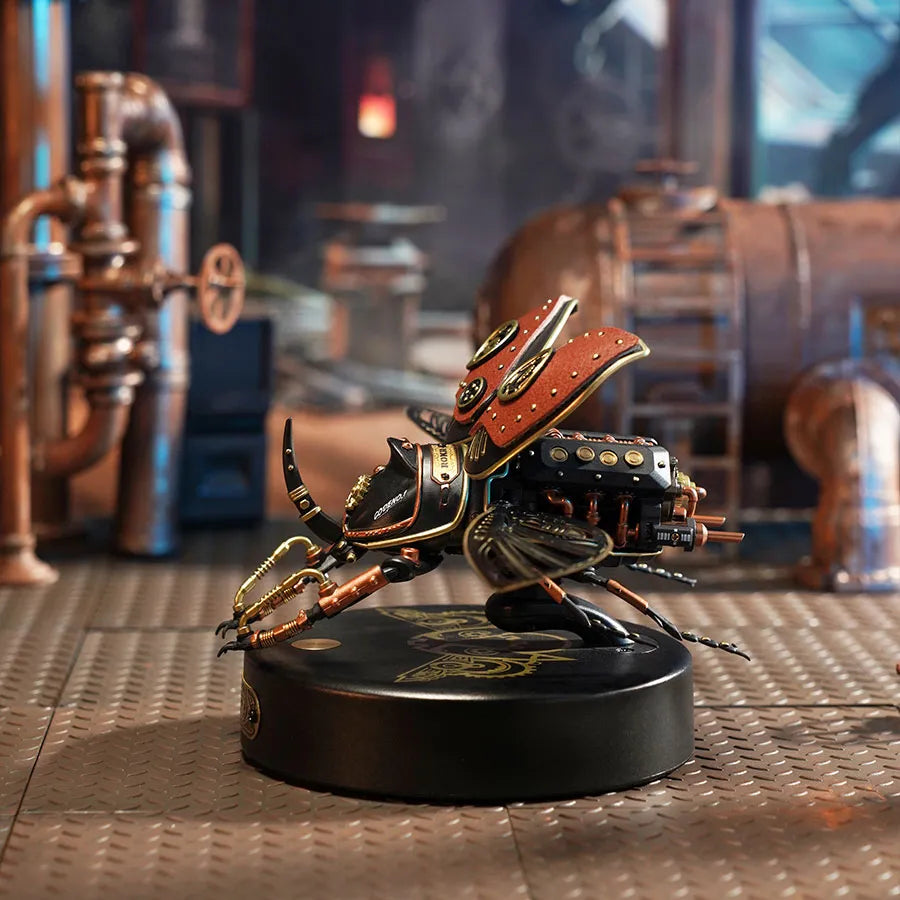 ROKR Rhinoceros Beetle 3D Träpussel – Bygg en Mekanisk Noshörningsskalbagge