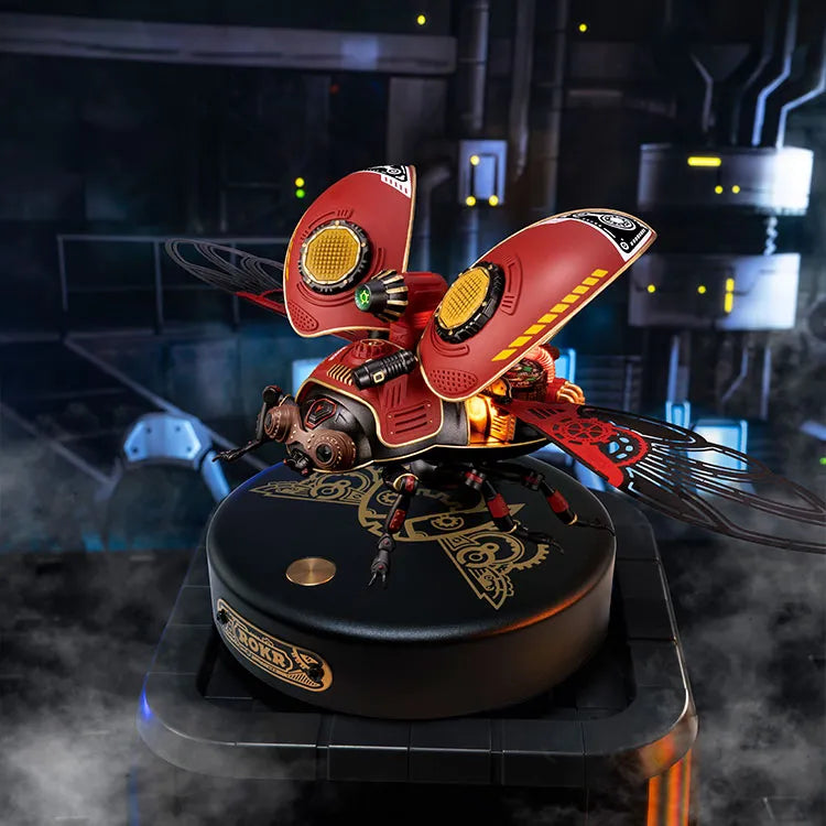 ROKR Scout Beetle 3D Träpussel Din Egen Bionisk Mekanisk Bubbla Modell
