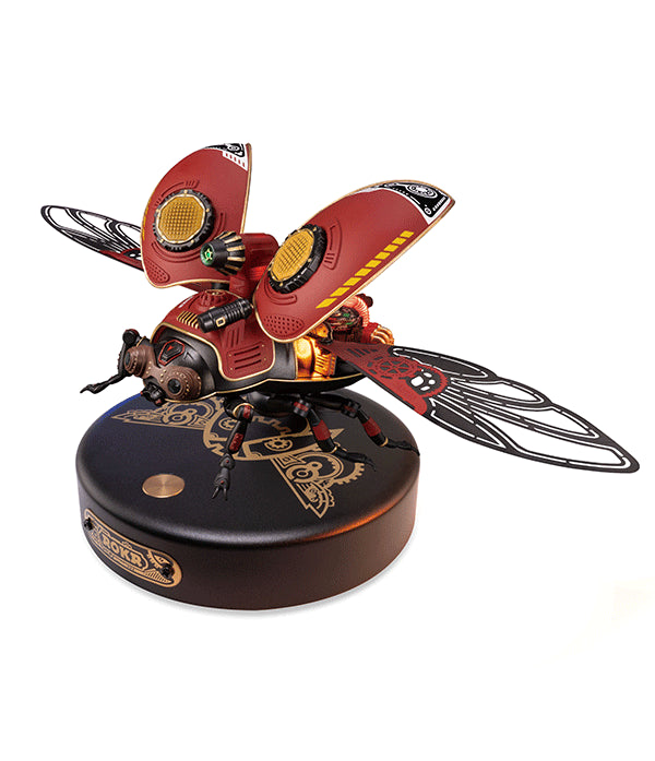 ROKR Scout Beetle 3D Träpussel Din Egen Bionisk Mekanisk Bubbla Modell