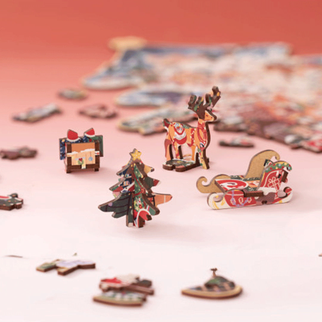 Rowood Christmas Town Wooden Jigsaw Puzzle TA007