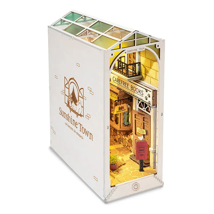 Rolife Sunshine Town Kreativt 3D Trä DIY Miniatyrhus med LED-ljus
