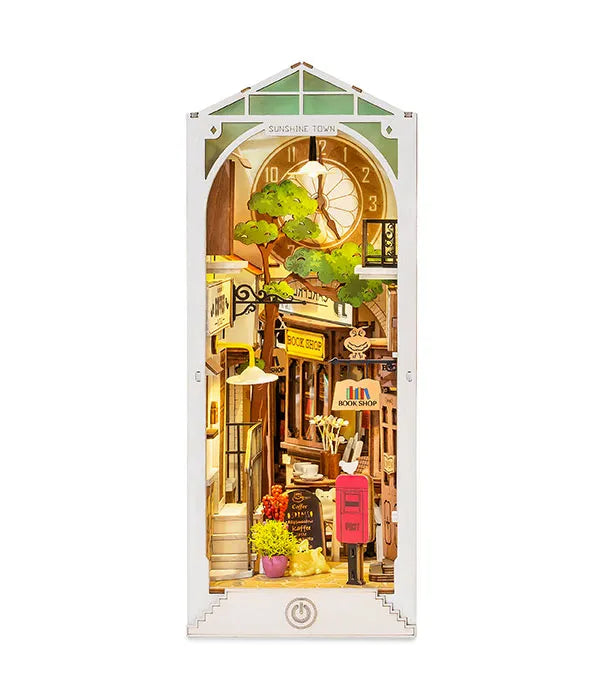 Rolife Sunshine Town Kreativt 3D Trä DIY Miniatyrhus med LED-ljus