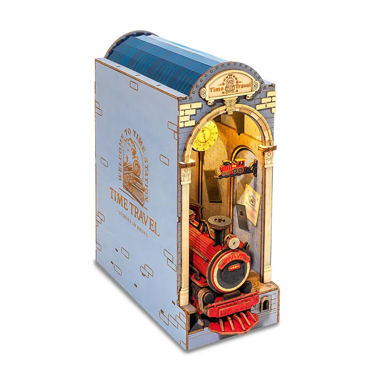 Rolife Time Travel DIY 3D Bokhylla Miniatyr med LED-ljus