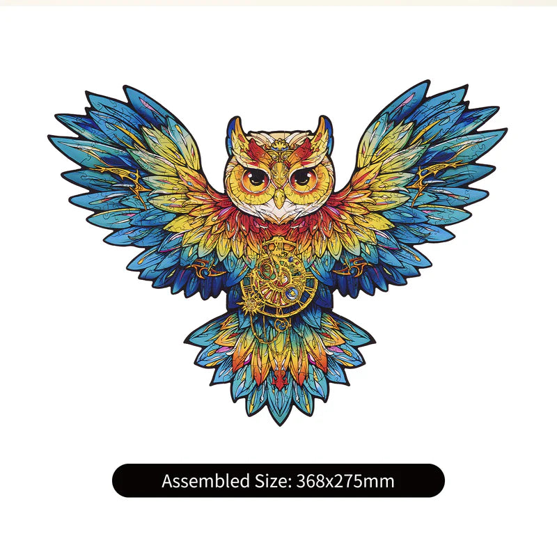 Rowood Owl Colorful Wooden Jigsaw Puzzle