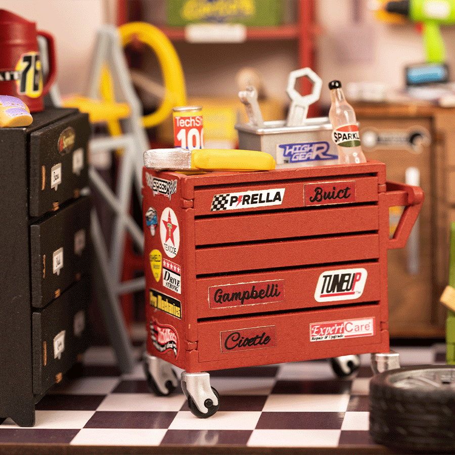Rolife Garage Workshop DIY Classic Garage with Tools & Workbench