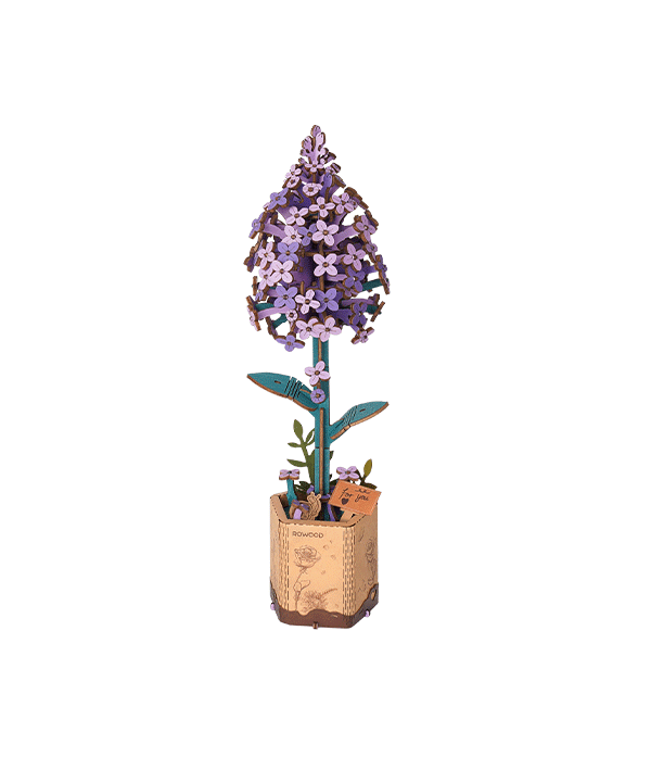 Rowood Wooden Flowers DIY Kit med Färdiga Färger Träblommor i Bukett