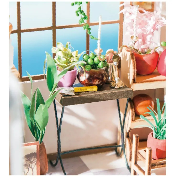 Rolife Emily's Flower Shop DIY 3D Wooden Puzzle Miniature House Kit