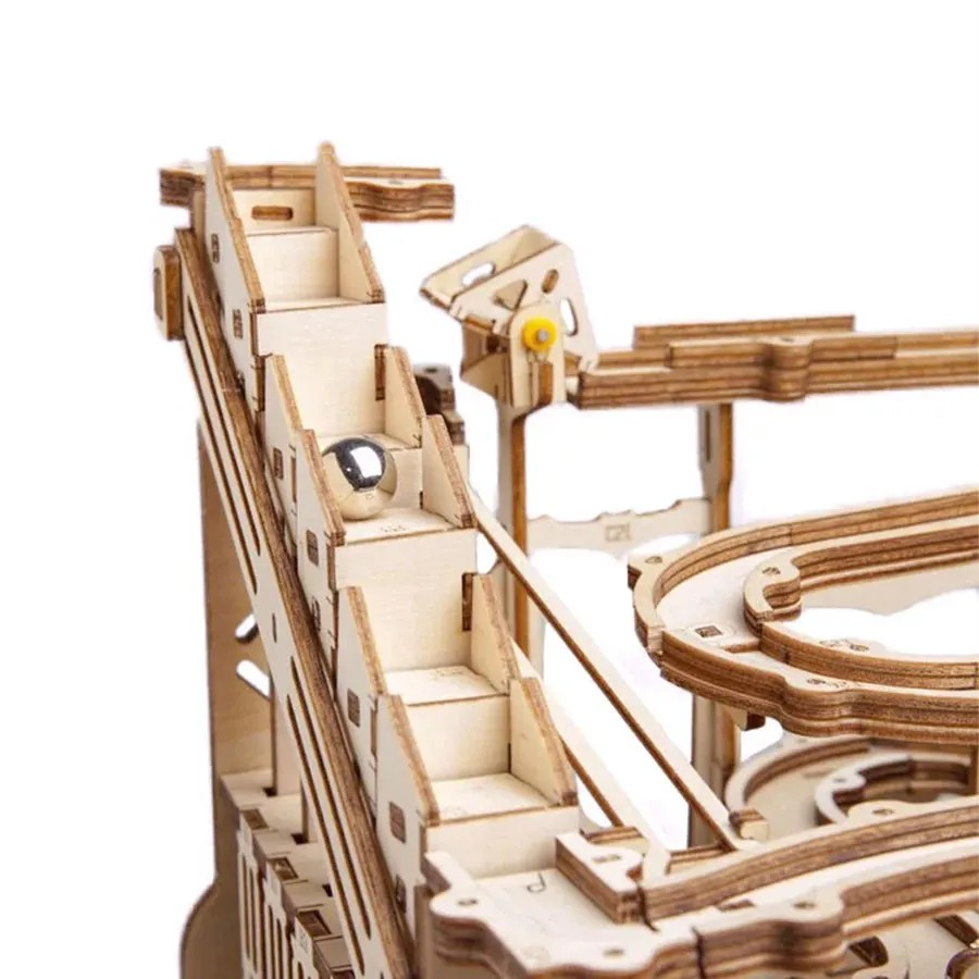 ROKR Marble Parkour DIY Wooden Puzzle Marble Run Kit with Gears
