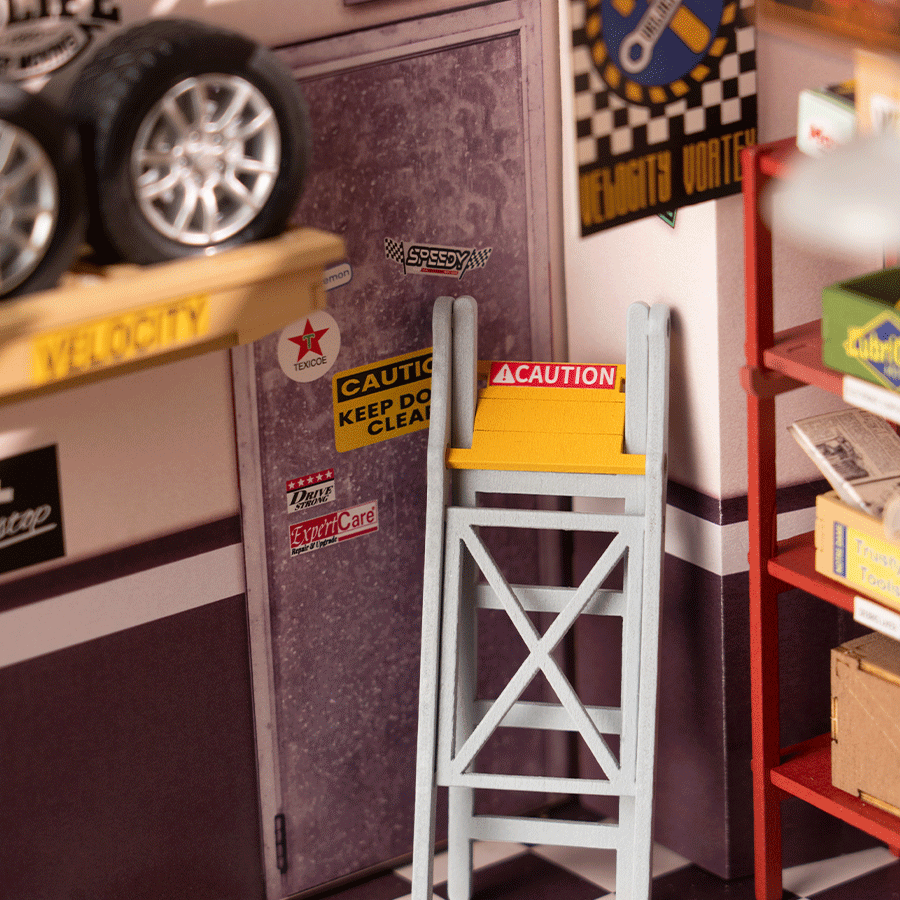 Rolife Garage Workshop DIY Classic Garage with Tools & Workbench