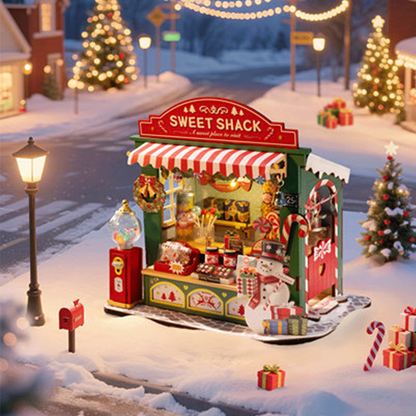 Rolife Christmas Candy Stand DIY Miniature House DS043
