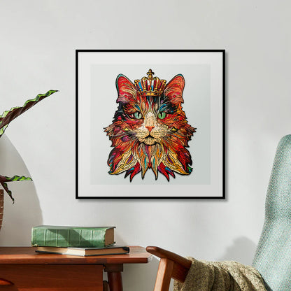 Rowood Cat King Wooden Jigsaw Puzzle