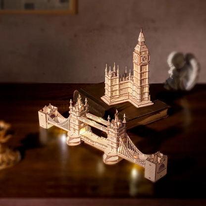 Rolife Big Ben 3D Träpussel Bygg Londons Ikoniska Torn I Miniatyr
