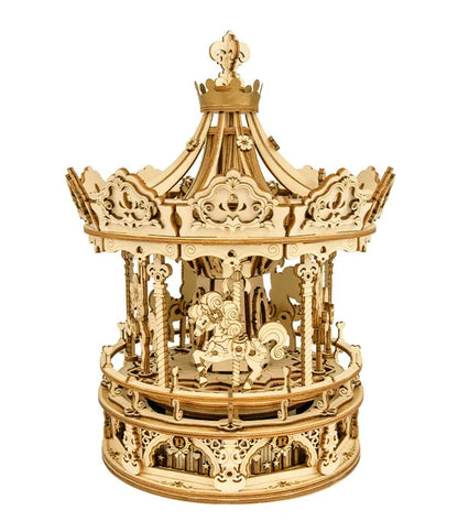 ROKR Romantic Carousel DIY 3D Träpussel & Speldosa
