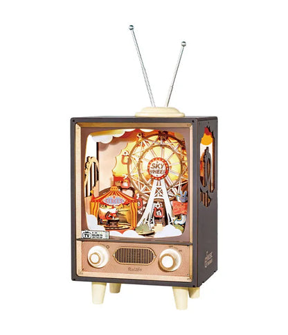 Rolife Sunset Carnival Musikspeldosa DIY Miniatyrscen Med Nöjesparkstema