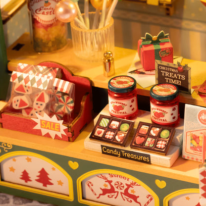 Rolife Christmas Candy Stand DIY Miniature House DS043