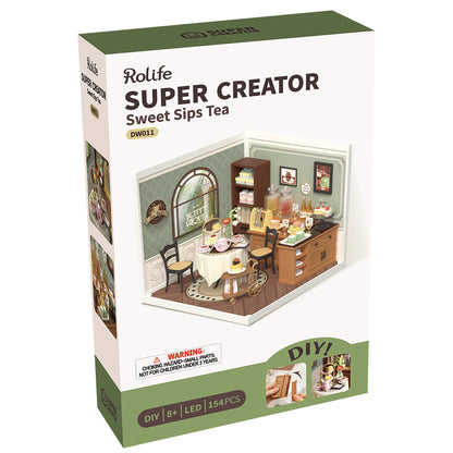 Rolife Sweet Sips Tea DIY Miniatyr Tebutik