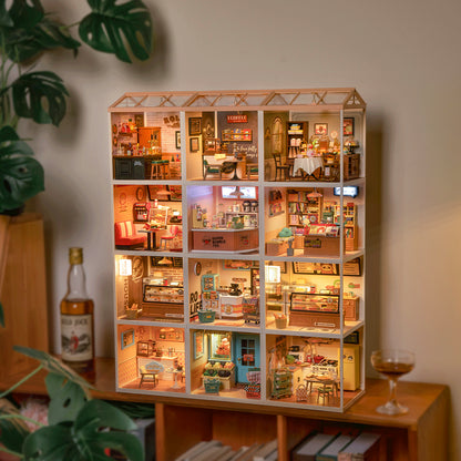 Rolife Leisurely Cheers Bar DIY Miniatyrbar med LED-ljus och Detaljer