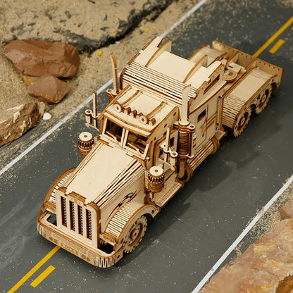 ROKR Heavy Truck 3D Träpussel Tuff Lastbil att Bygga Själv i Trä