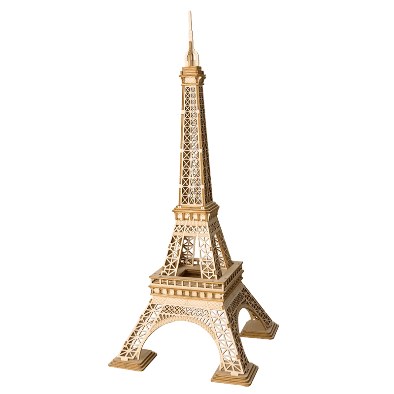 Rolife Eiffel Tower 3D Träpussel Bygg din egen miniatyrmodell av Eiffeltornet