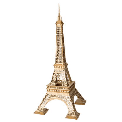 Rolife Eiffel Tower 3D Träpussel Bygg din egen miniatyrmodell av Eiffeltornet