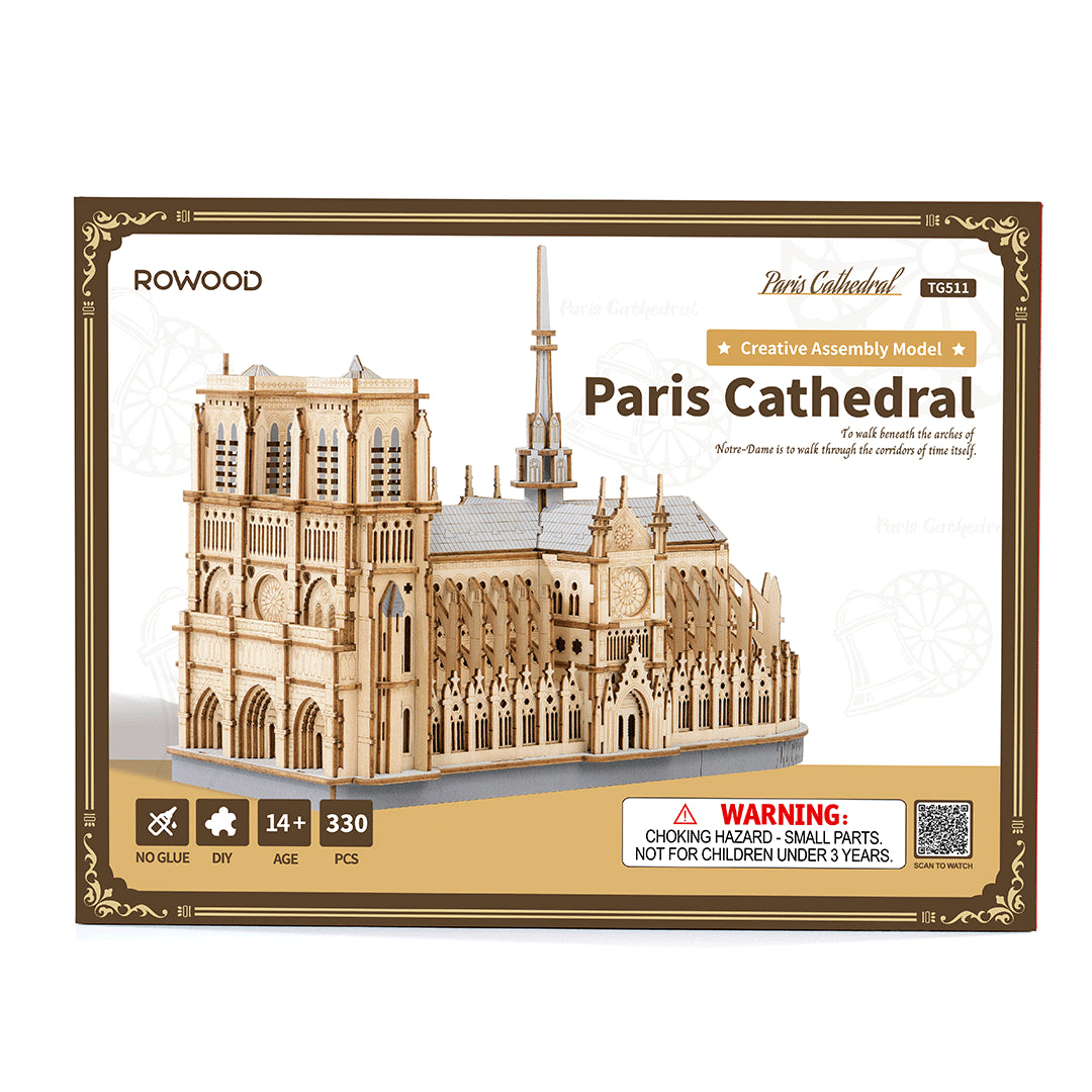 Rowood Paris Cathedral 3D Wooden Puzzle TG511