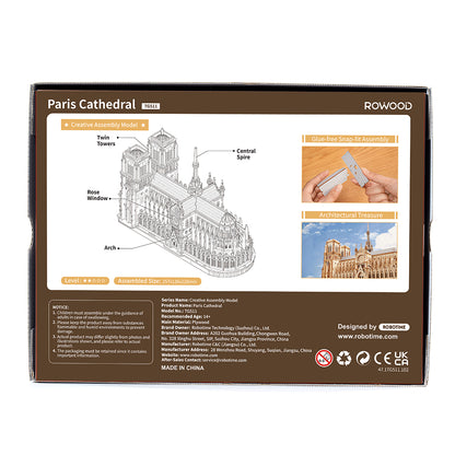 Rowood Paris Cathedral 3D Wooden Puzzle TG511