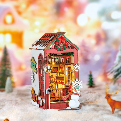 Rolife Christmas Indoor Scene DIY Miniature Christmas House Kit