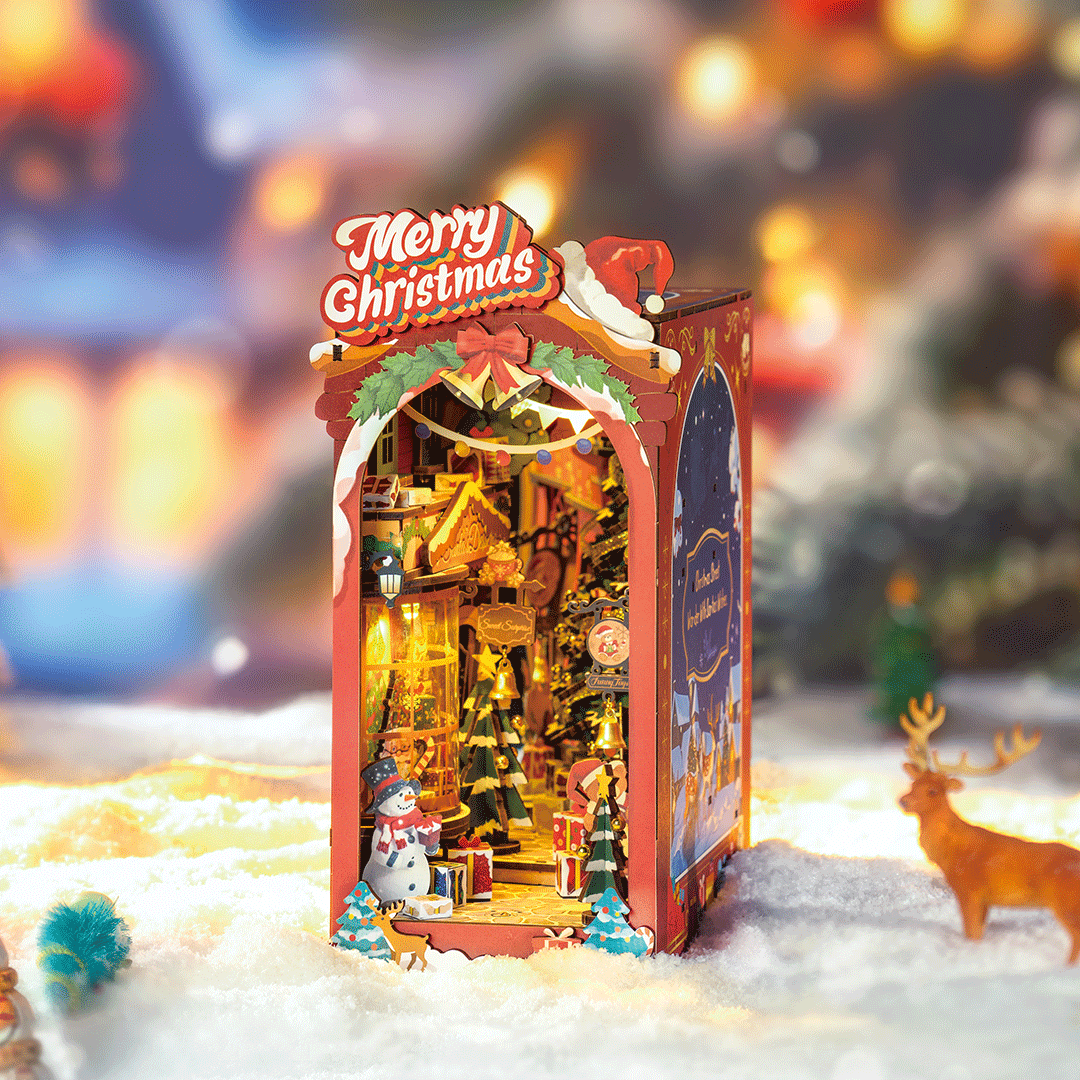 Rolife Christmas Street DIY Miniature Christmas Village Kit