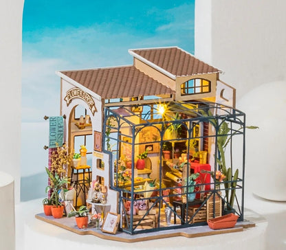 Rolife Emily's Flower Shop DIY 3D Wooden Puzzle Miniature House Kit