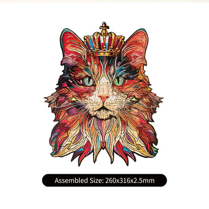 Rowood Cat King Wooden Jigsaw Puzzle