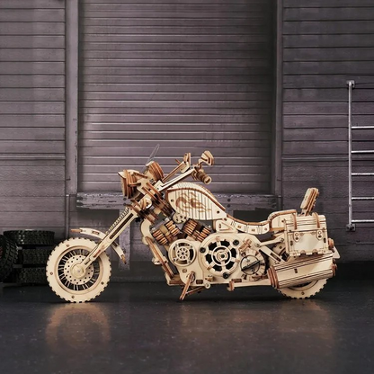 ROKR Cruiser Motorcycle Mechanical Puzzle med Rörliga Kolvar