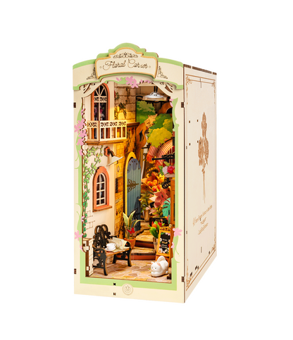 Rolife Floral Corner Book Nook DIY Miniatyr Blomsterbutik