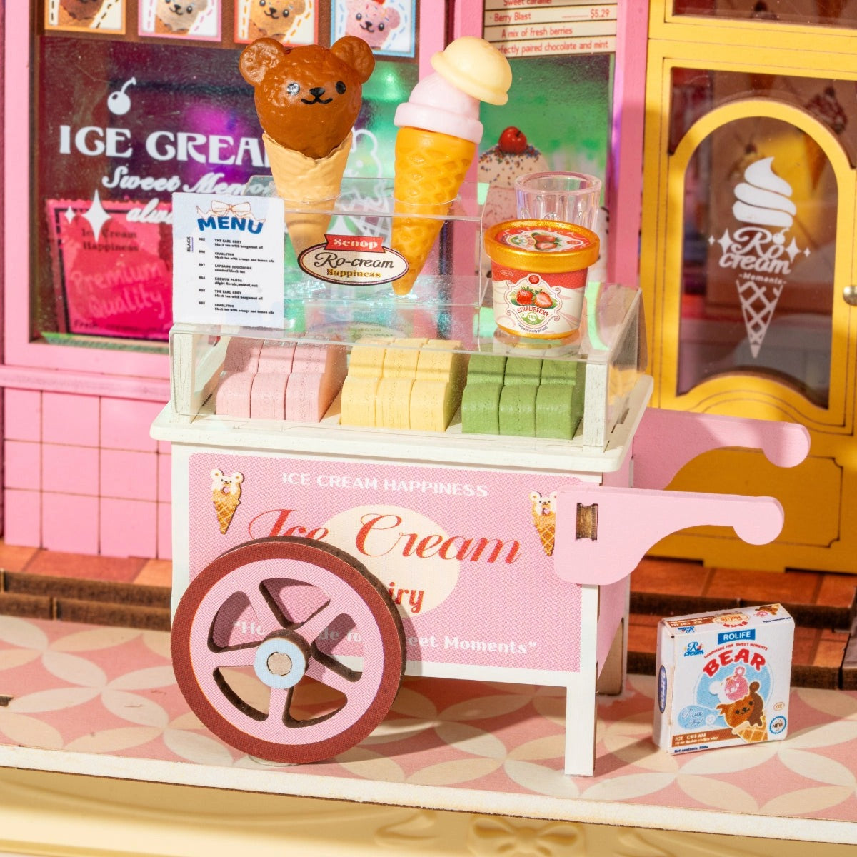 Rolife Sweet Scoopery Ice Cream 3D Wooden Puzzle DP002 - It-store.se
