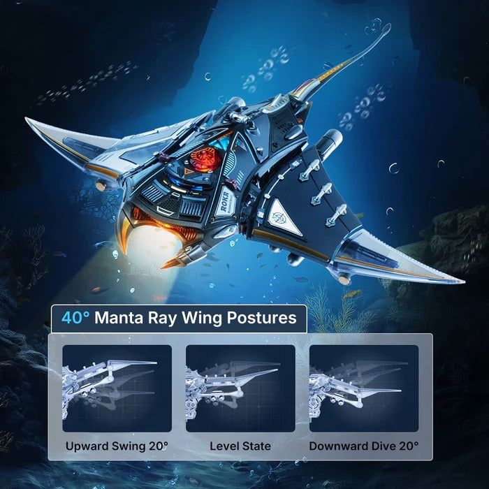 ROKR Manta Ray Mechanical 3D Puzzle Model Kit MI06