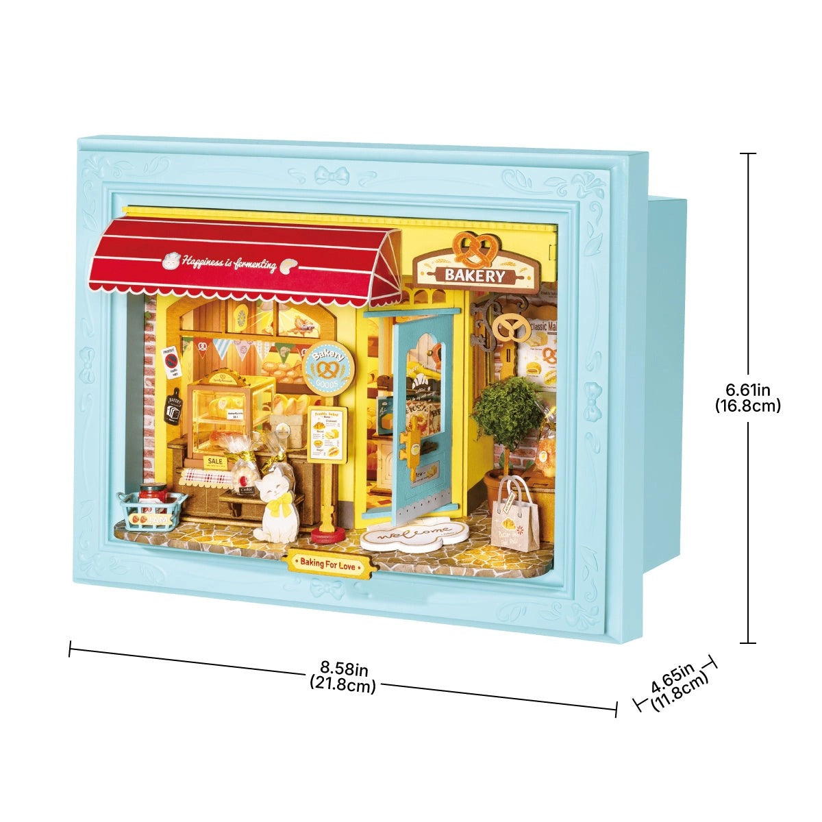 Rolife Fluffy Cat Bakery 3D Wooden Puzzle DP001 - It-store.se