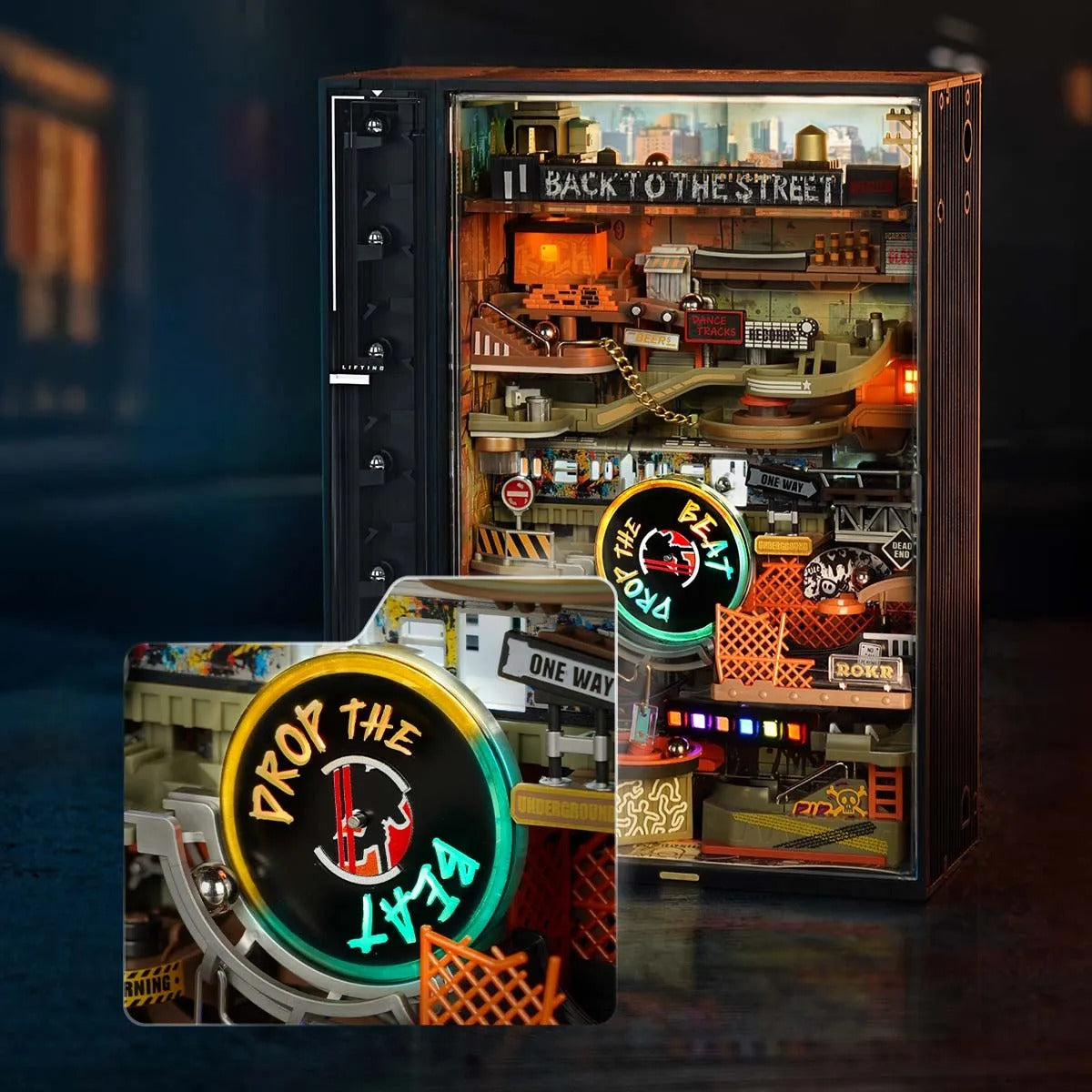 ROKR Hip-Hop Street Marble Run Mechanical 3D Puzzle MR03S - It-store.se