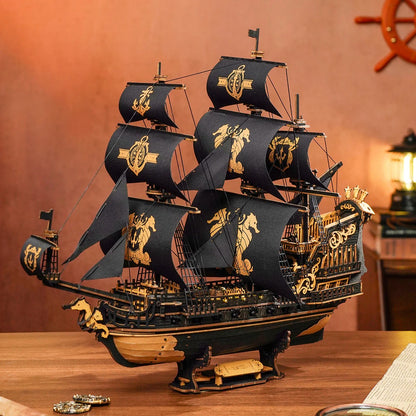 ROKR 3D Wooden Puzzle The Seahorse Barque MCB02 - It-store.se