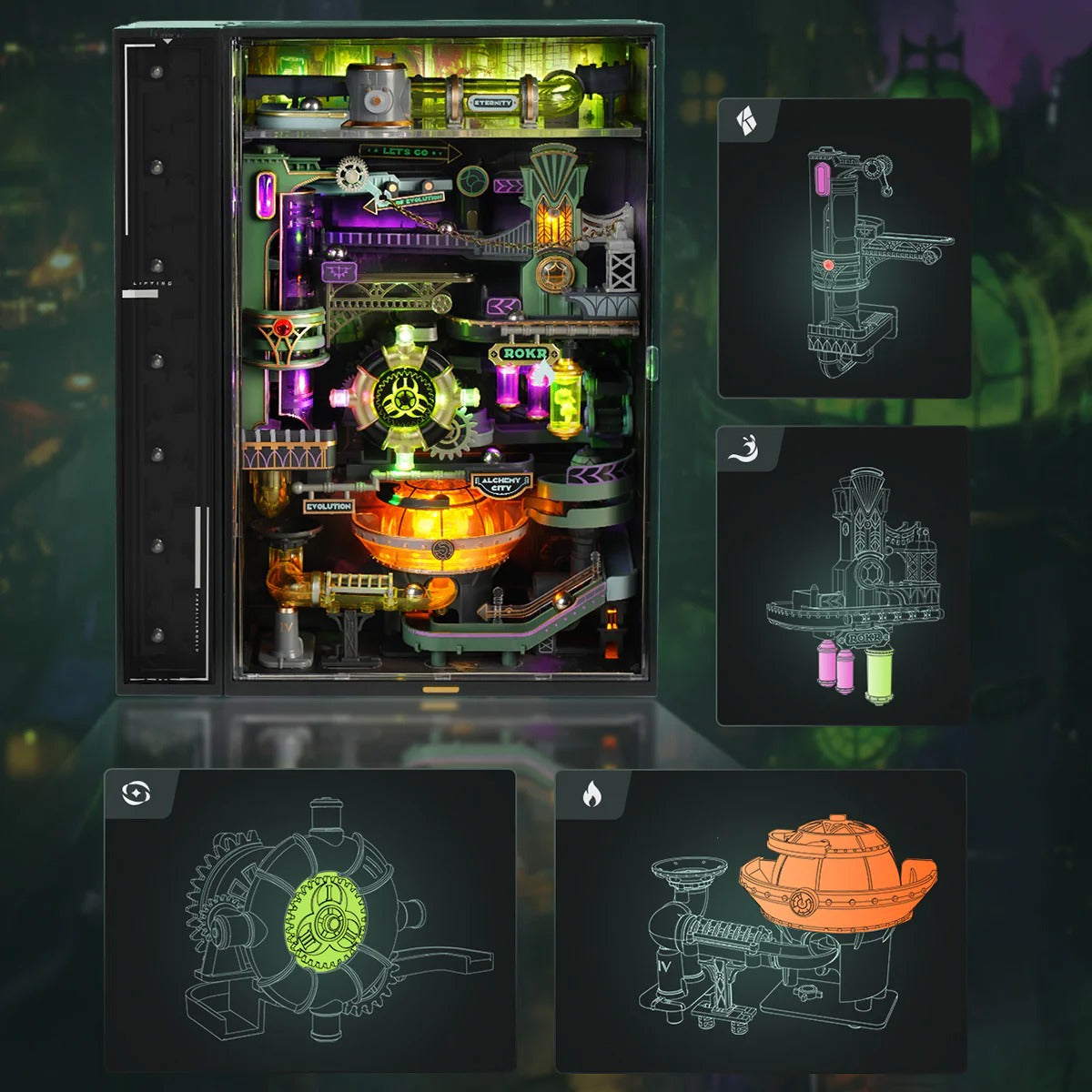 ROKR Alchemy City Marble Run 3D Puzzle MR04S - It-store.se