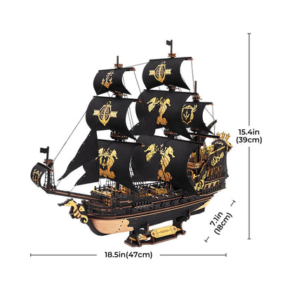 ROKR 3D Wooden Puzzle The Seahorse Barque MCB02 - It-store.se