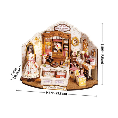 Rolife Elsa's Tailoring DIY Miniature House DG178 - It-store.se